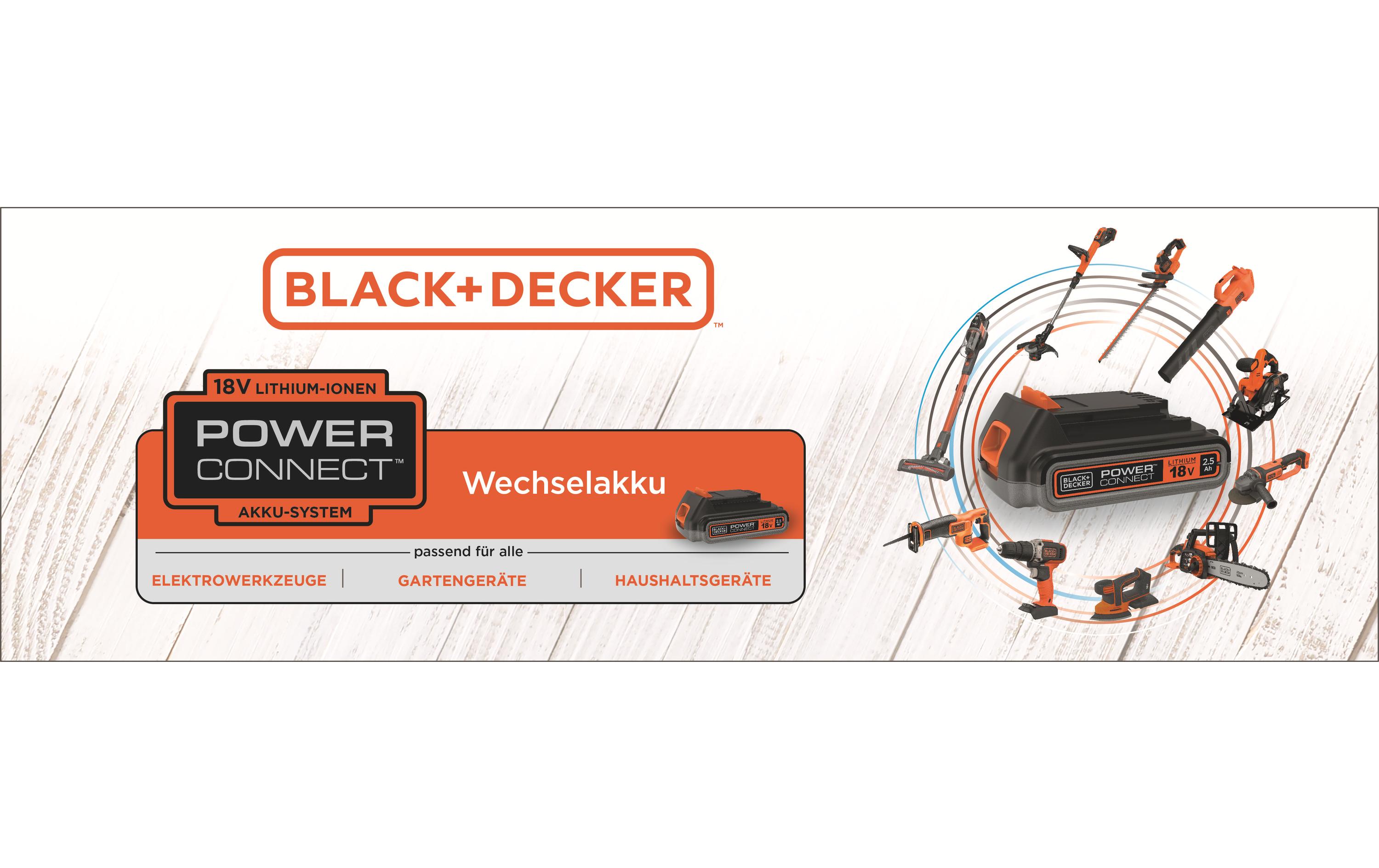 Black & Decker Power Connect BL5018-XJ 18 V 5 Ah Akku Schwarz, Grau