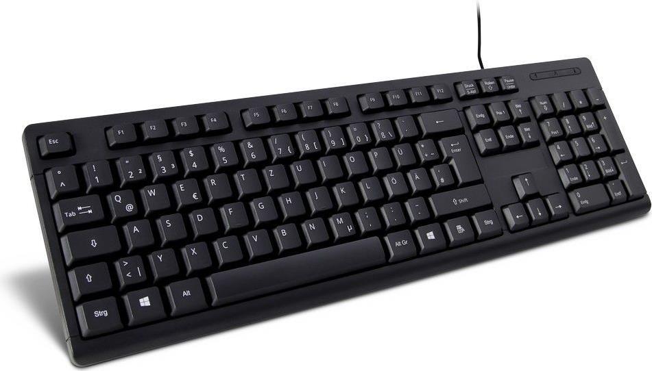 Inter-Tech K-118 Tastatur USB QWERTZ UK Englisch Schwarz (88884095)