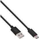 InLine USB 2.0 Cable, Type C male to A male, black, 1m (35731)