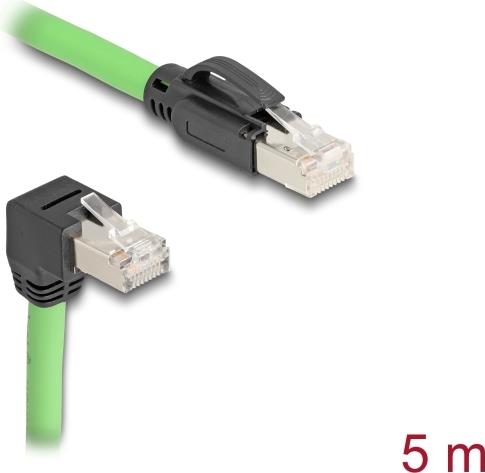 Delock RJ45 Netzwerkkabel Cat.6A Stecker zu unten gewinkelt SF/UTP (80897)