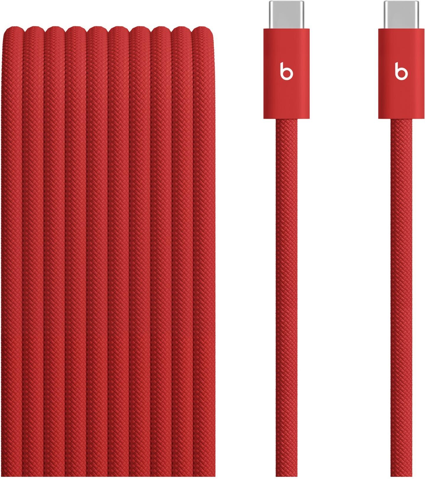Apple Beats 240W USB-C auf USB-C Geflochtenes Ladekabel 3 m Rapid Red