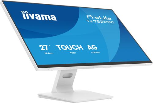 IIYAMA Monitor T2752MSC-W1AG 68,58cm 27Zoll WHITE IPS Optical Bonded PCAP 10P 920x1080 (T2752MSC-W1AG)