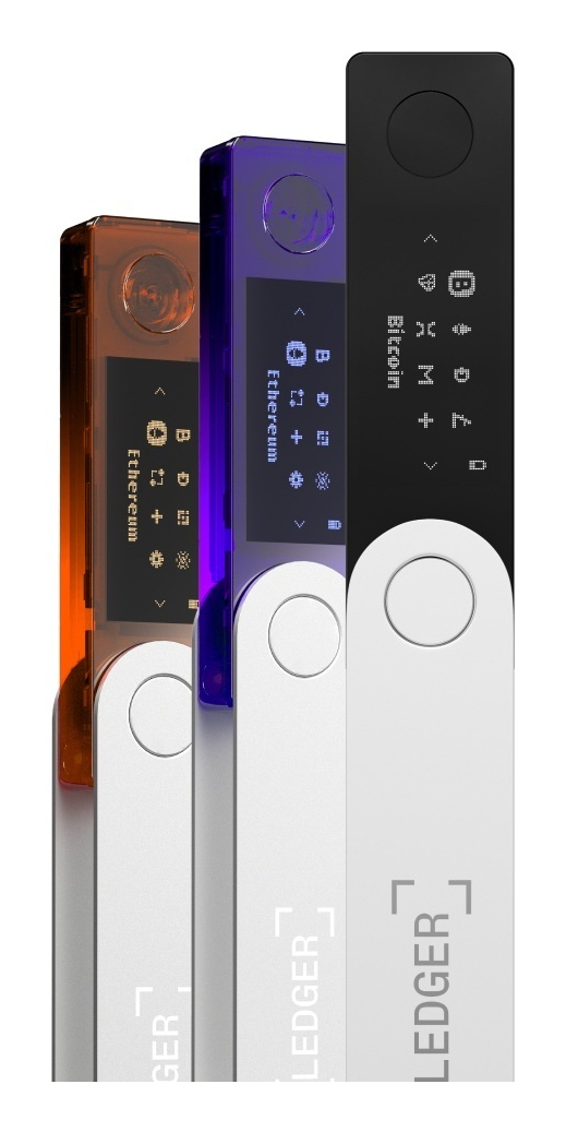 Ledger Nano X Hardware Wallet Bluetooth USB-C Schwarz, Silber