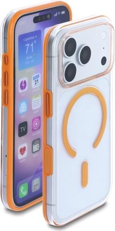 Delock Schutzhülle für iPhone 17 Pro kompatibel mit MagSafe transparent-orange (81642)