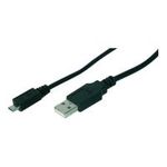 Assmann USB connection cable. type A - micro B M/M. 1.0m. USB 2.0 compatible. UL. bl (AK-300127-010-S)