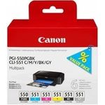 Canon PGI-550/CLI-551 PGBK/C/M/Y/BK/GY Multi Pack (6496B005)