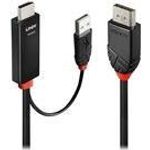 Lindy Adapterkabel USB, HDMI männlich zu DisplayPort männlich (41499)