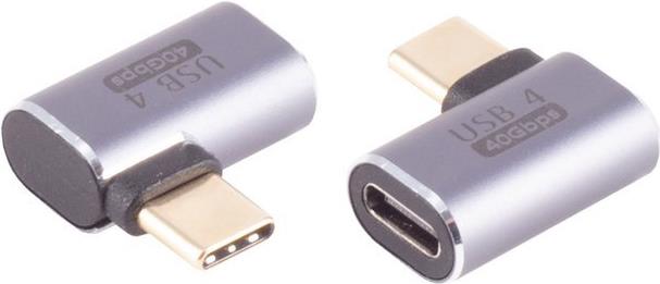 S/CONN maximum connectivity USB-C Adapter, 4.0, 90° Winkel links/rechts, HZ (14-05035)