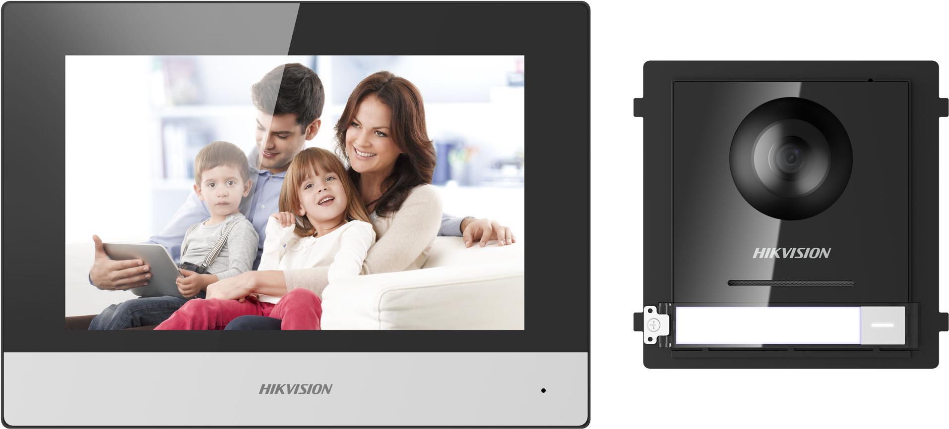 Hikvision DS-KIS602 Video-Zugangssystem 2 MP 17,8 cm (7") Schwarz - Grau (DS-KIS602(B)(O-STD)/Europe BV)