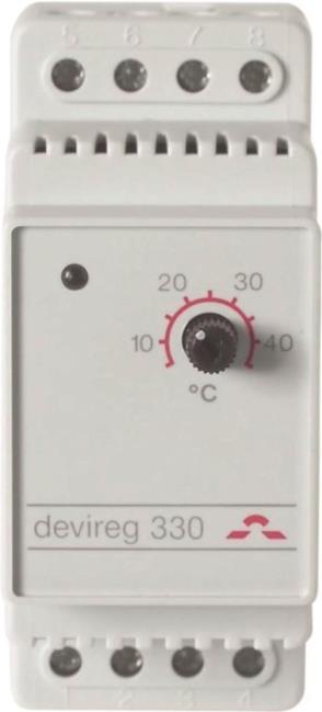 DEVI Elektr.Thermostat 15-45°C 140F1072 devireg 330 16A 230VAC 1-polig 2TE 140F1072 (140F1072)