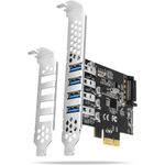 AXAGON PCEU-43RS PCIe Adapter 4x USB3.0 UASP VIA, 15-pin SATA Stromversorgung (PCEU-43RS)