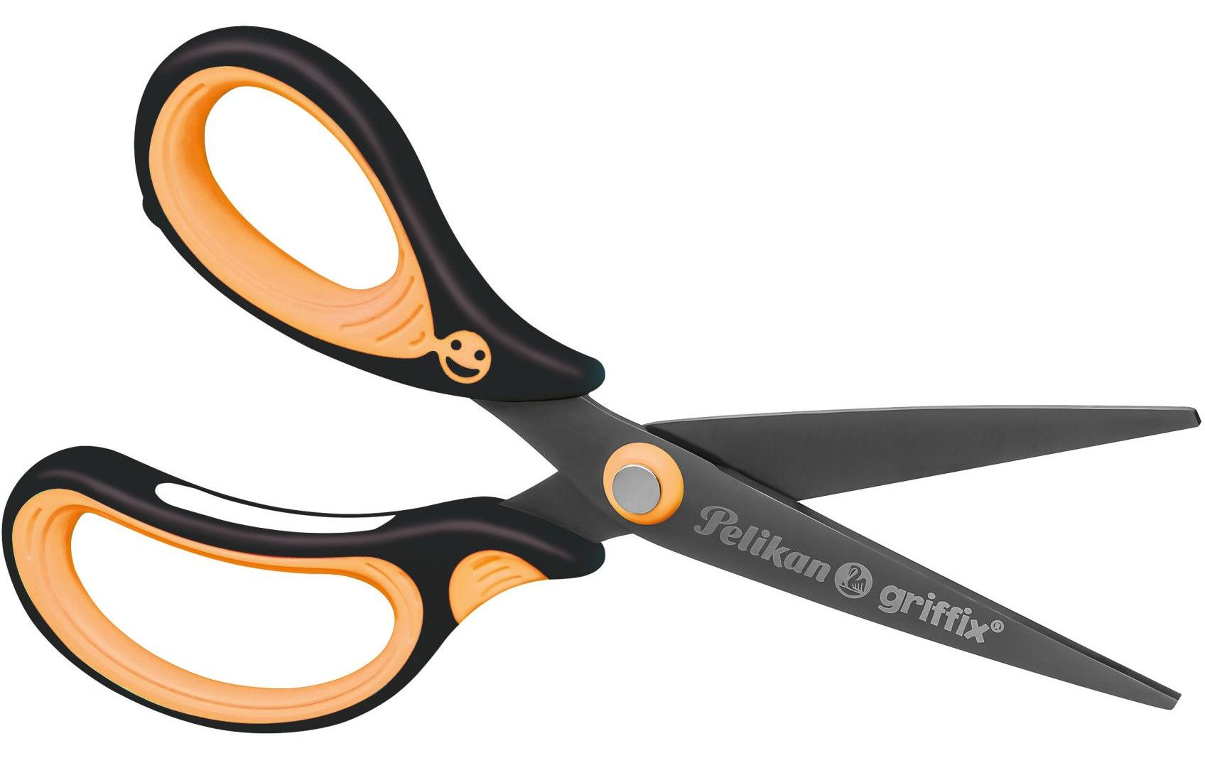 Pelikan Griffix Schere Linkshänder Schwarz, Orange