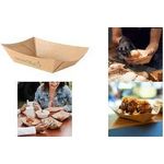 NATUREStar Snackschale Tasty, 800 ml, 215 x 150 x 52 mm braun, aus Kraftpapier, Innenseite PE-beschichtet, stabil - 1 Stück (417580)