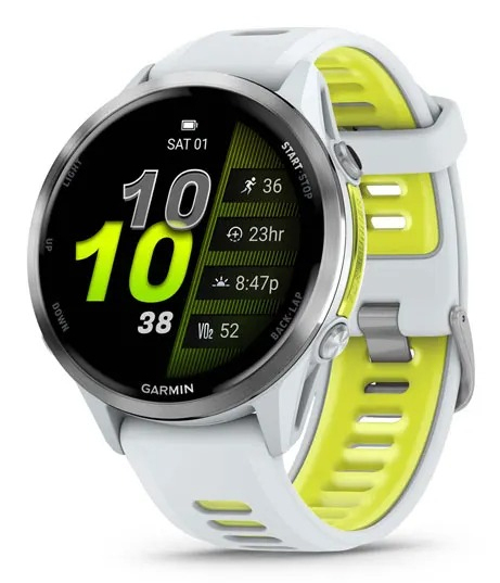 Garmin Forerunner 970 1.4" AMOLED 454 x 454 Smartwatch Titan Weiß, Gelb