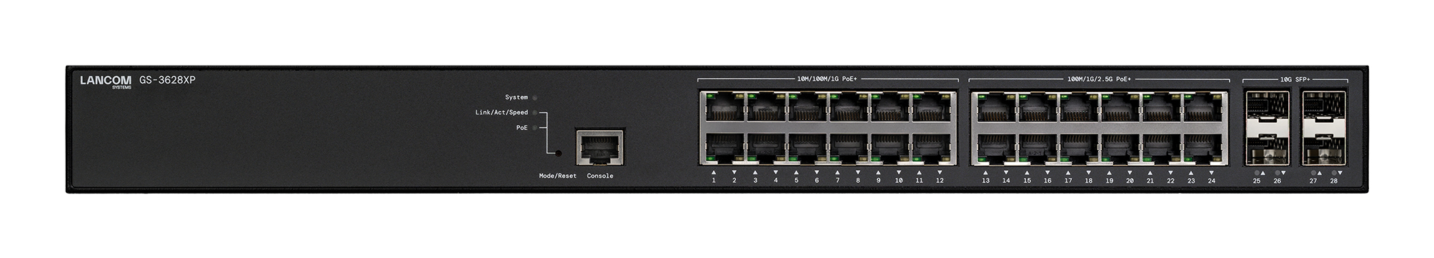 LANCOM GS-3628XP - Managed Switch - 28 Anschlüsse - L3 - PoE+ Schwarz