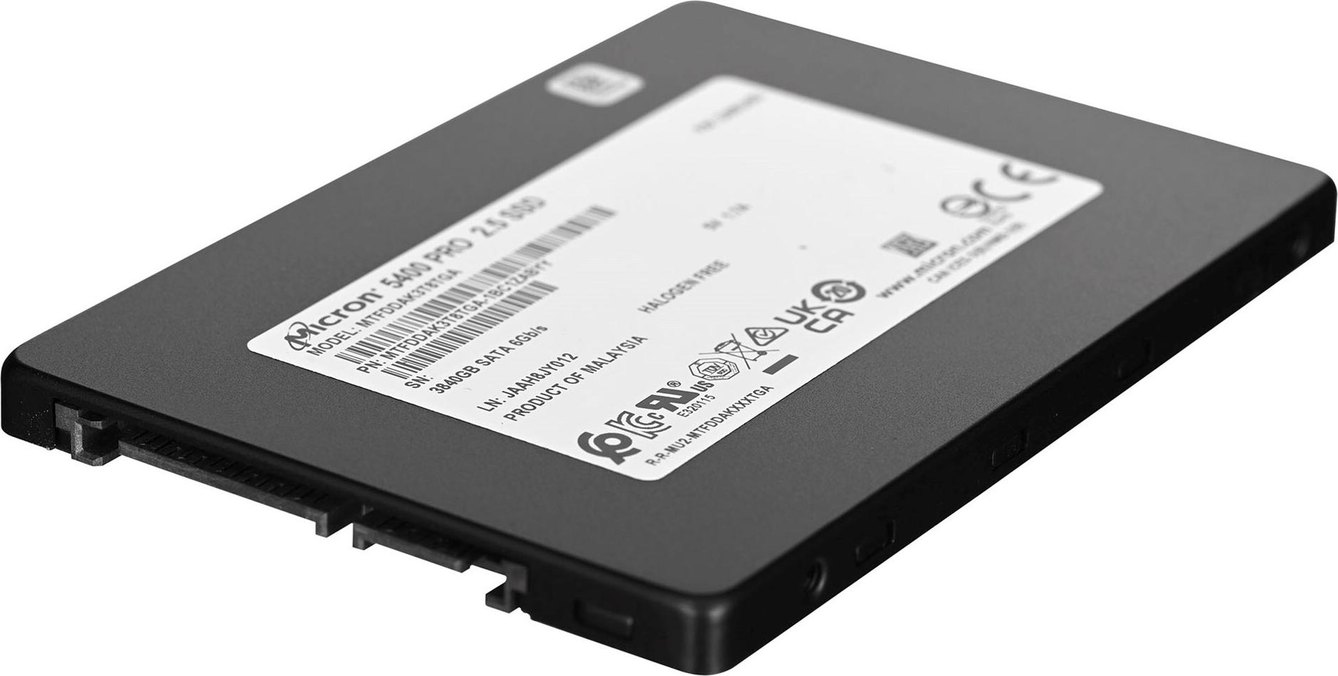 Micron 5400 PRO 3.84 TB 2.5" SATA 6Gb/s Schwarz
