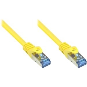 eStars - CAT.6a Patchkabel S/FTP, RJ45, LAN, gelb, 1,5m