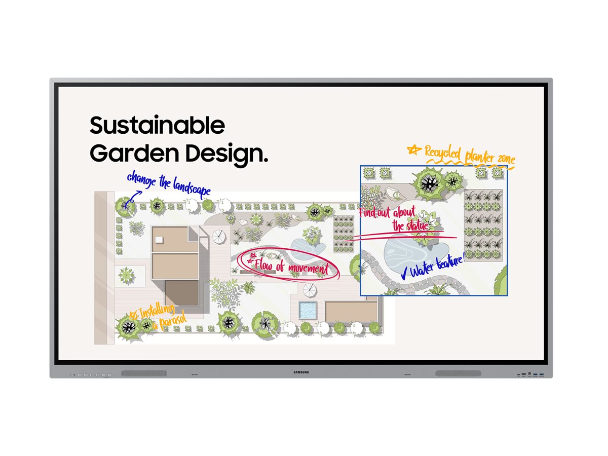 Samsung Interactive Display WE86FX 86" 4K UHD Grau, Schwarz
