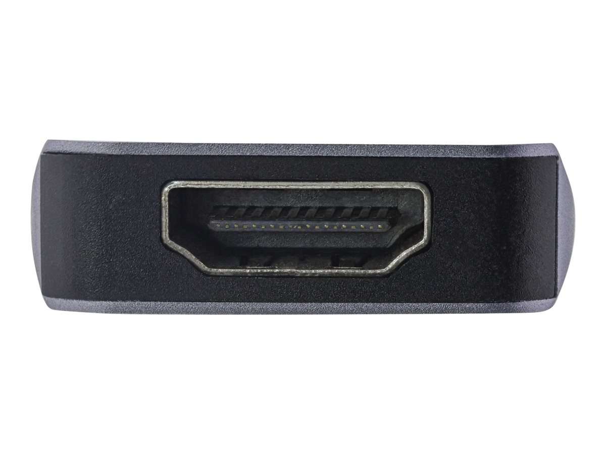 InLine Multifunktions-Hub USB 3.2 Gen 1 2x USB-A HDMI 4K/30Hz Cardreader Aluminium Grau