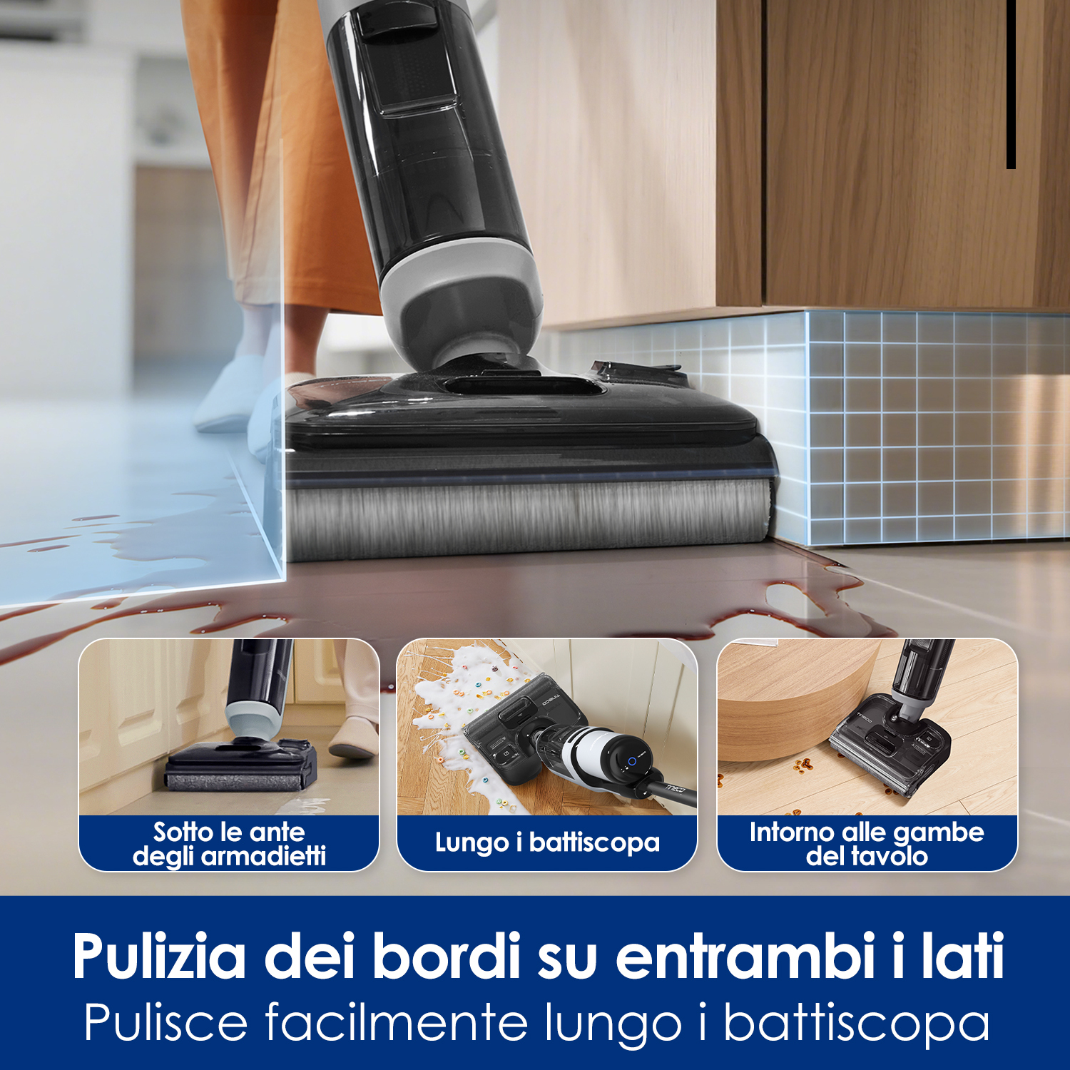 Tineco Floor One i5 Stretch Nass-Trockensauger Akku 2,5 Ah 30 Min Grau