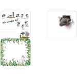 RNK Verlag Mousepad Block "Mausi", 240 x 220 mm, 30 Blatt Mousepad und Notizblock in Einem, oben und unten geleimt, - 1 Stück (46654)
