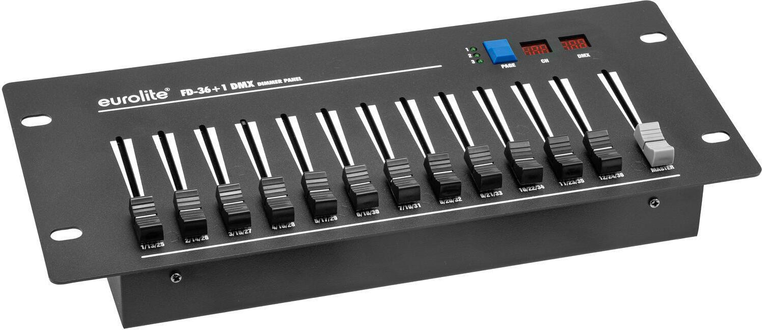 EUROLITE FD-36+1 DMX Dimmer Panel 36-Kanal Lichtcontroller mit Master-Fader