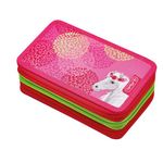 Herlitz Schüleretui Triple "Bloomy Horse", 31-teilig Polyester, Schüleretui mit drei Teilen, 3 Reißverschlüsse - 1 Stück (50038770)