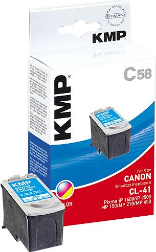 KMP wiederbefüllte Tinte für Canon PIXMA iP 1300, farbig Inhalt: 12 ml, Gruppe: 1501 (1501,4030)