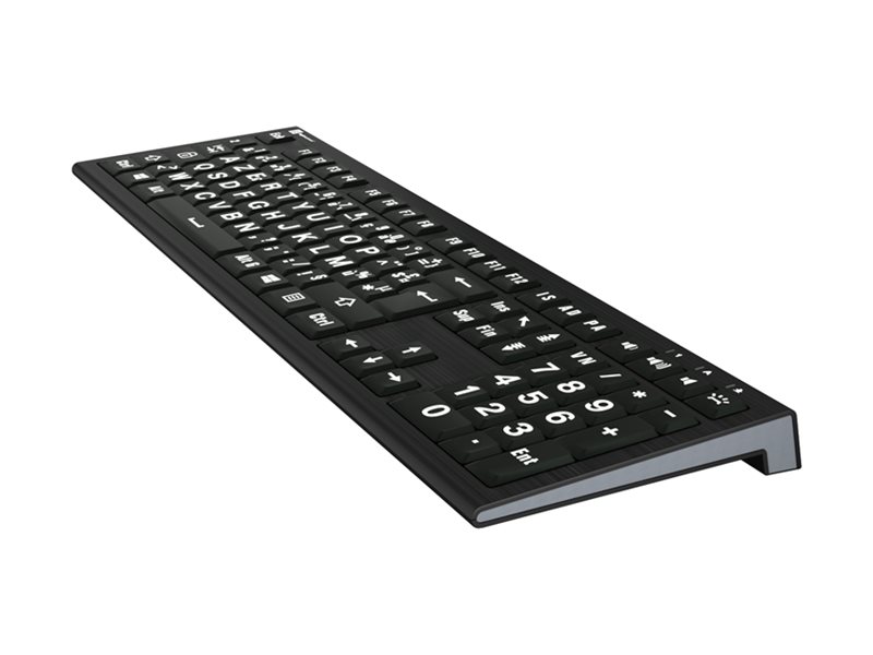 LogicKeyboard Largeprint ASTRA 2 Tastatur USB AZERTY Französisch Schwarz