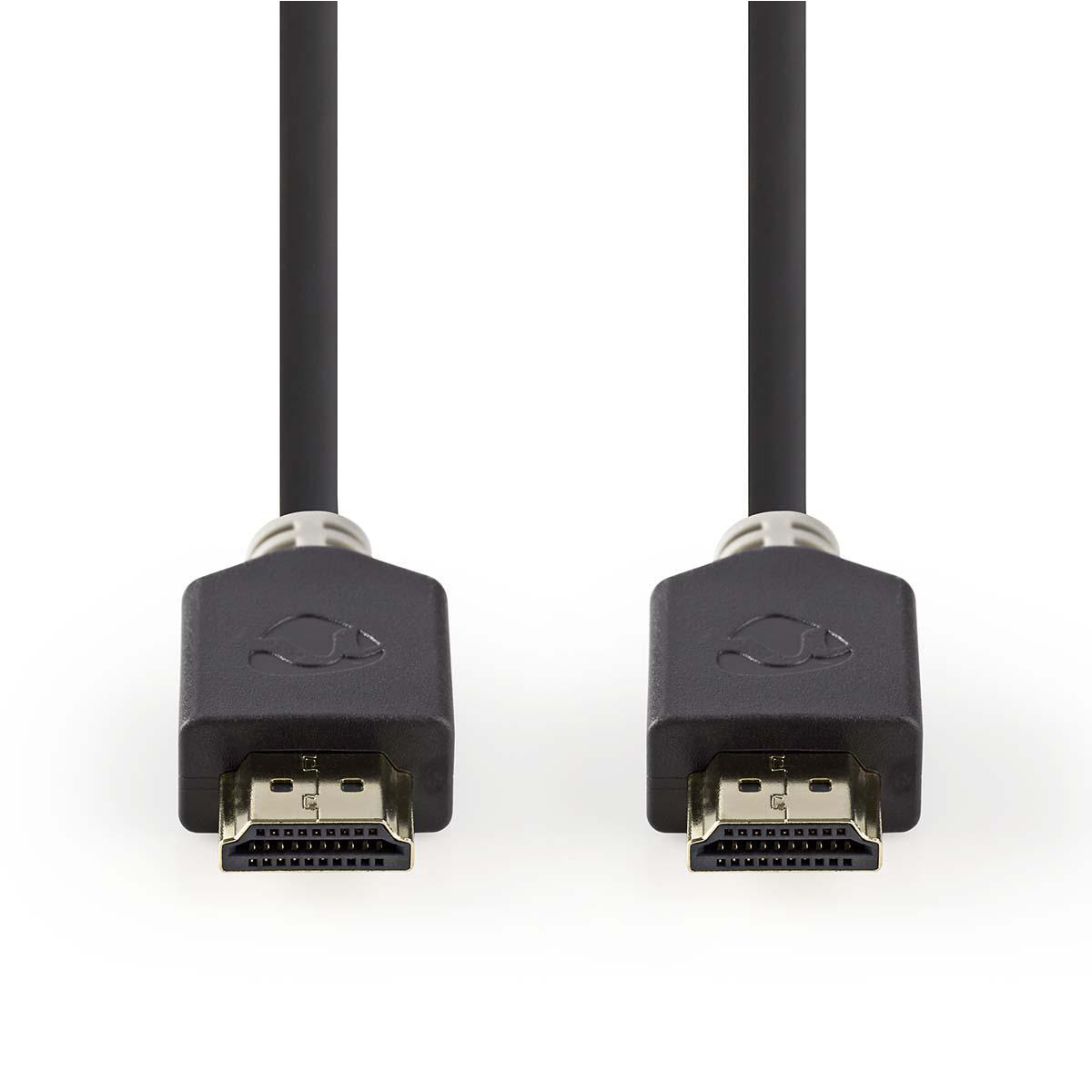 Nedis HDMI-Kabel mit Ethernet 2 m 4K vergoldete Kontakte Anthrazit