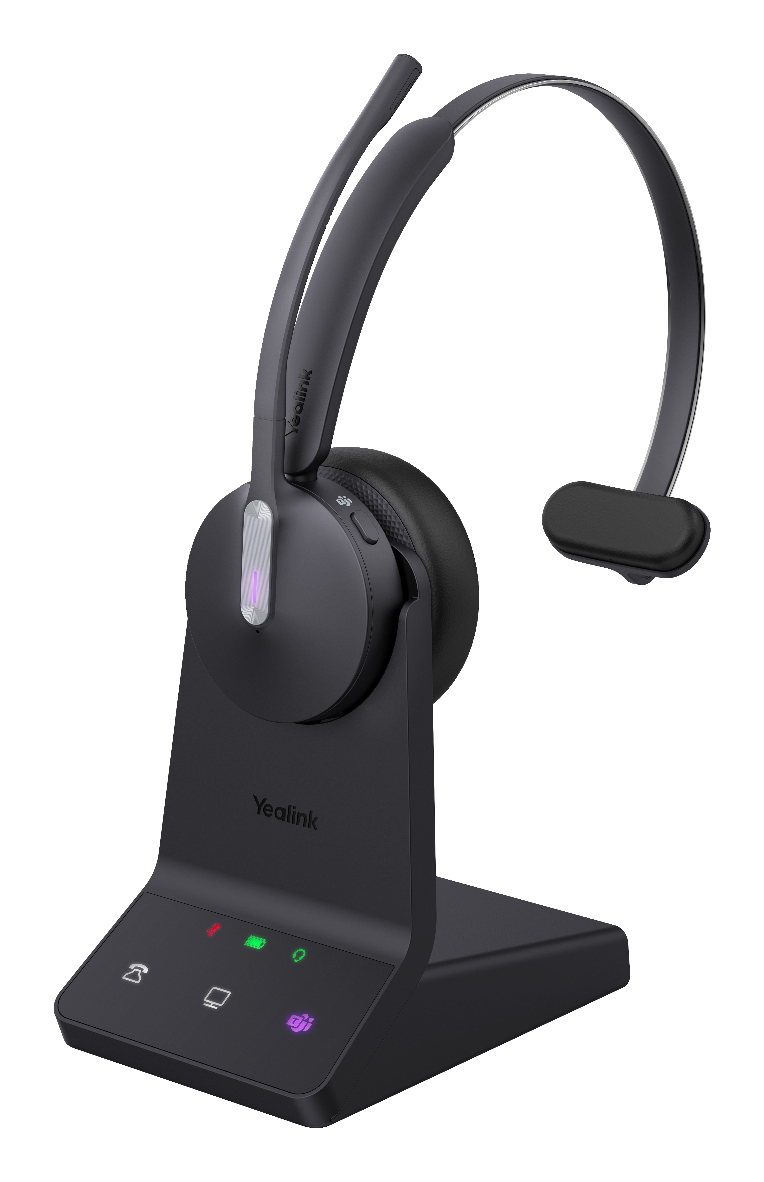 Yealink WH64 Workstation Mono Headset DECT Bluetooth Schwarz