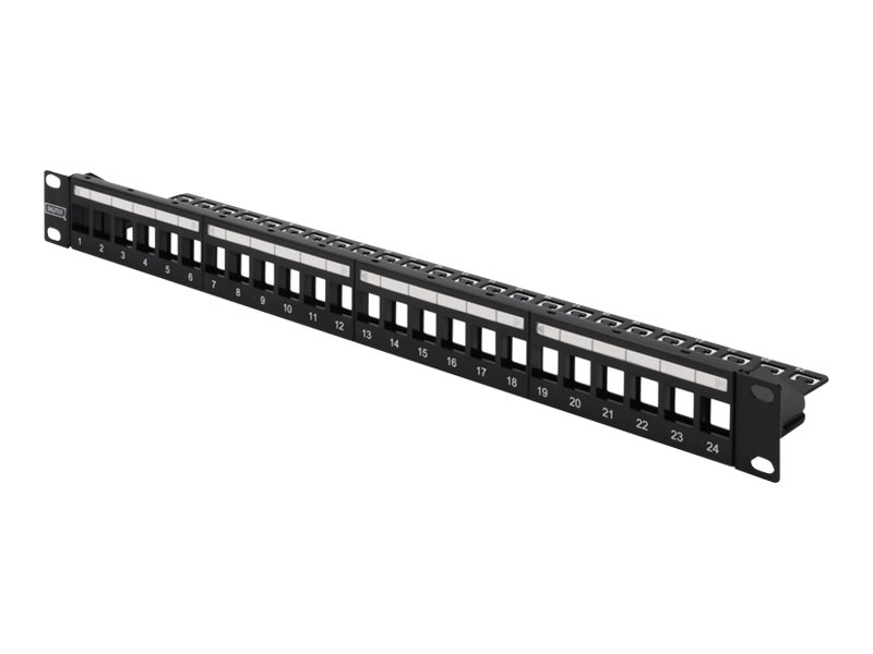 Digitus DIGITUS Professional DN-91411-LF Modulares Patchpanel 24-Port 1U 19" Schwarz, RAL 9005