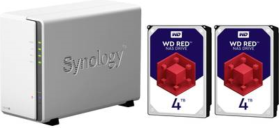 Synology DiskStation DS218j-8TB-RED NAS-Server 8 TB 2 Bay bestückt mit 2x 4TB WD RED (DS218j-8TB-RED)