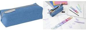 EBERHARD FABER Schlamper-Etui, jeansblau aus Polyester, mit Reißverschluss, unbestückt, - 1 Stück (577405)