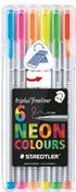 6 STAEDTLER triplus pastel COLOURS Fineliner farbsortiert 0,3 mm (334 SB6CS1)