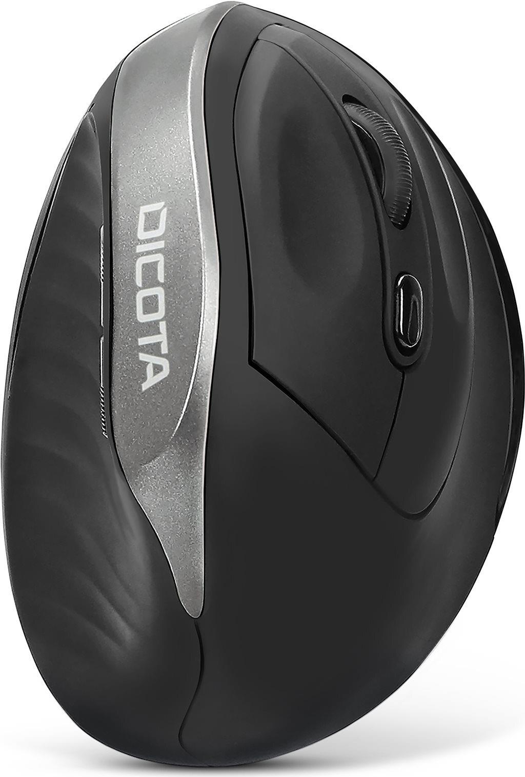 DICOTA Relax Ergonomische Kabellose Maus Bluetooth 1600 DPI Rechtshänder Schwarz