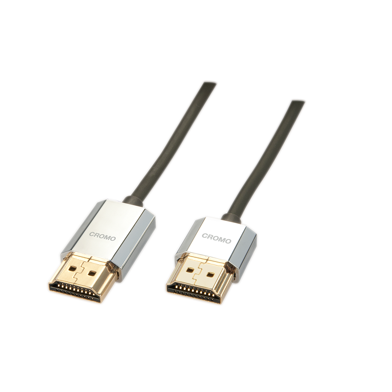 LINDY CROMO Slim HDMI High Speed A/D Kabel mit Chip, 3m mit Ethernet