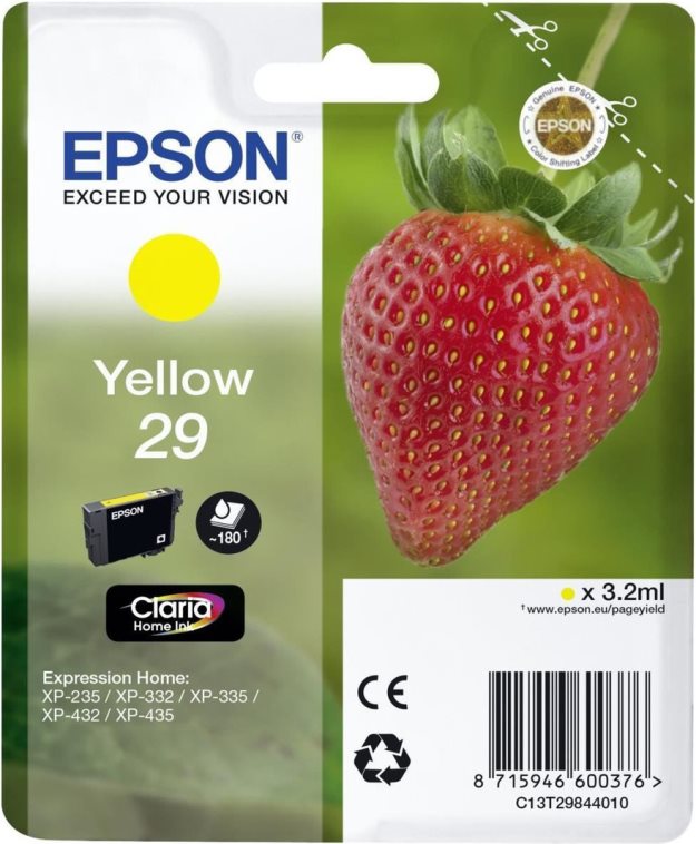 Epson Ink/29 Strawberry 3.2ml YL SEC (C13T29844022)