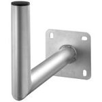 Wentronic Goobay Aluminuim SAT-Schüssel Wandhalter, Grau - mit 350 mm Wandabstand (67301)