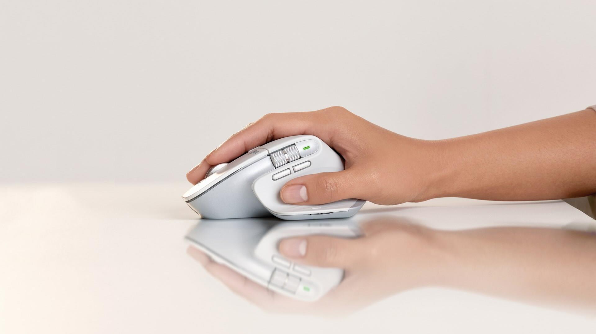 Logitech Master Series MX Master 3S Ergonomische Maus 8000 DPI Pale Gray