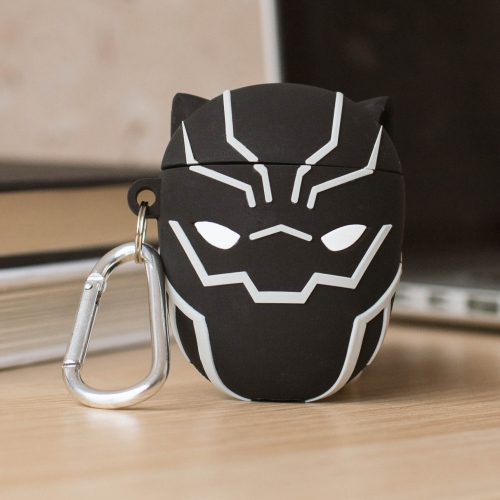 Thumbs Up PowerSquad AirPods Case Black Panther 3D-Silikon Schwarz, Weiß