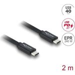 Delock Koaxiales USB 40 Gbps Kabel PD 3.1 240 W (81707)