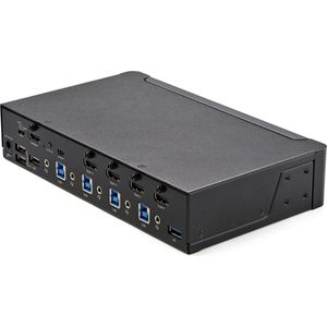 StarTech.com 4 Port HDMI KVM Switch - Einzelmonitor 4K 60Hz Ultra HD HDR - HD...