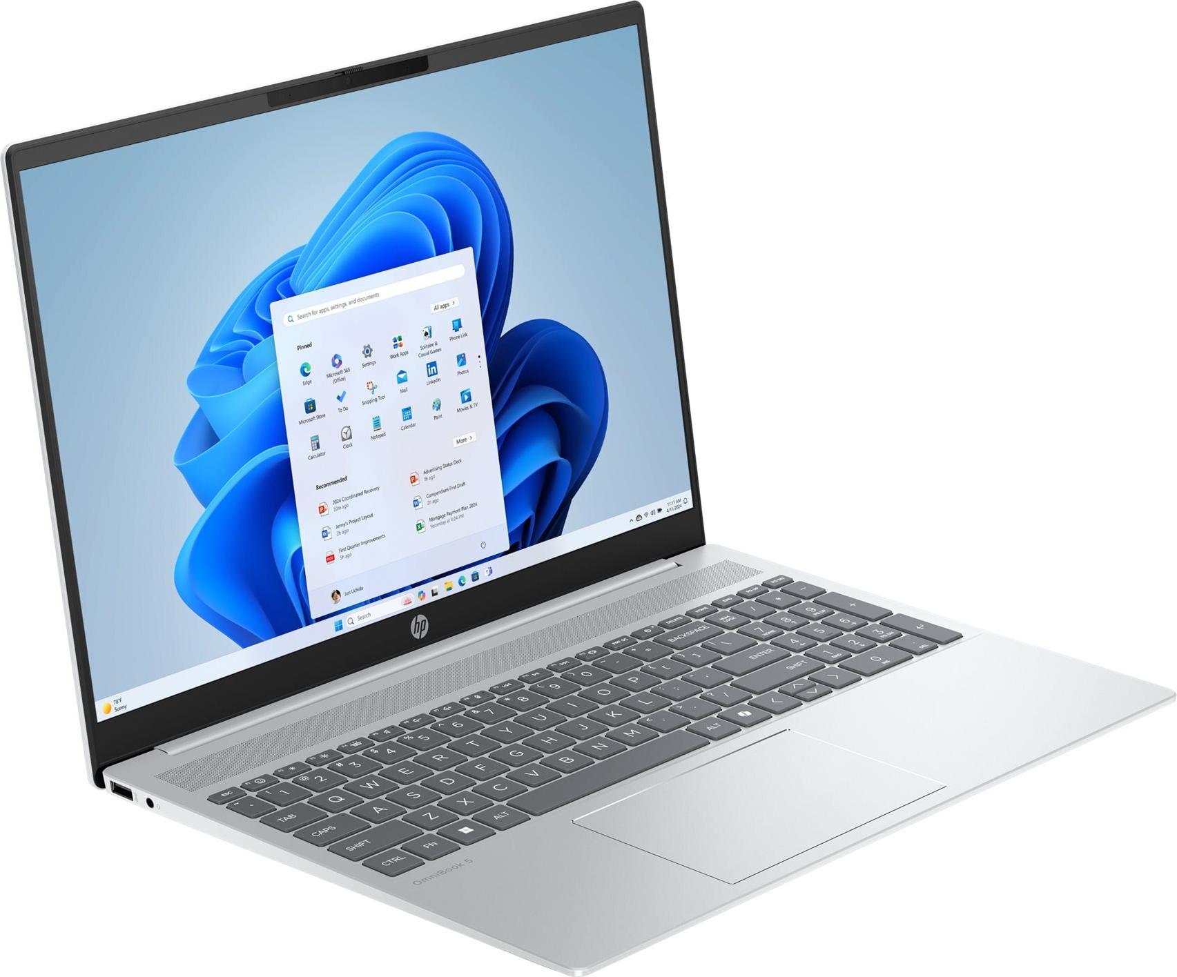 HP OmniBook 5 Laptop 16-af1452ng 16" Intel Core Ultra 5 225U 16 GB RAM 512 GB SSD Gletscher Silber Aluminium