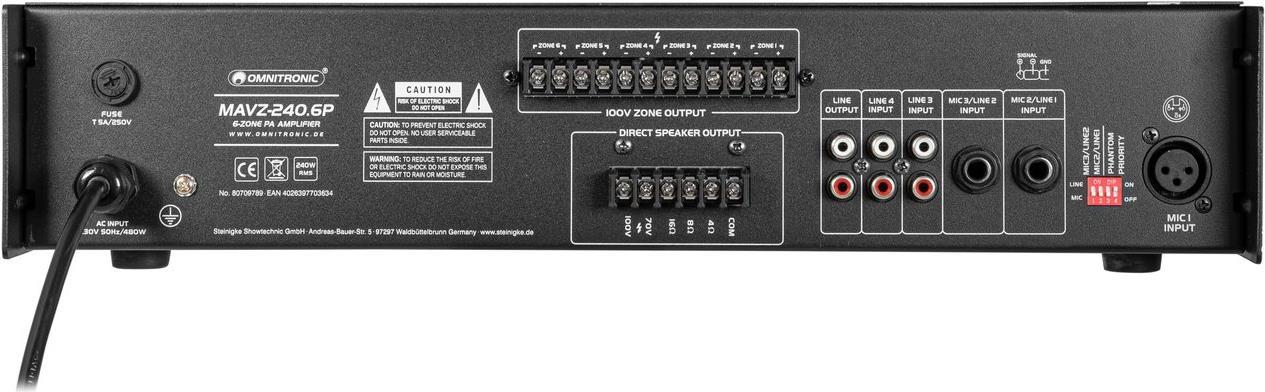 OMNITRONIC MAVZ-240.6P ELA-Mischverstärker (80709789)