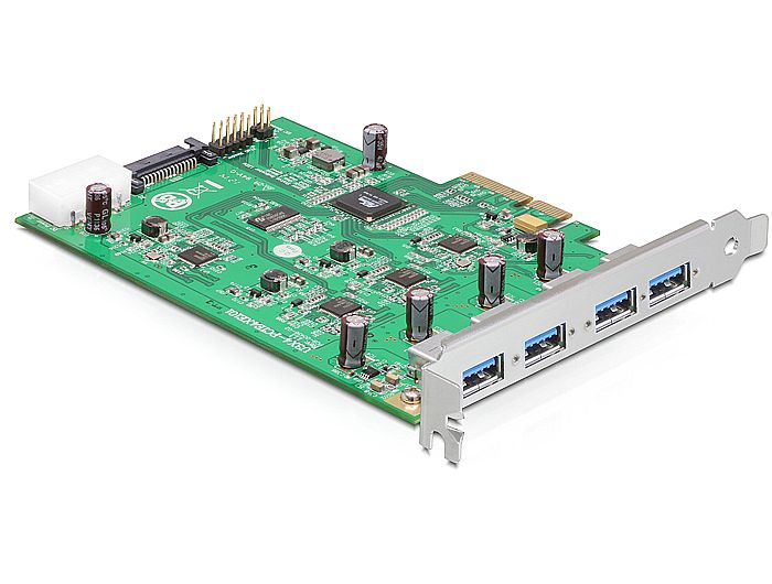 Delock 89325 PCI Express Karte x4 > 4x extern USB 3.0-A Quad Channel