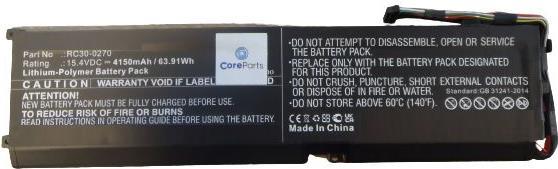 CoreParts MBXRZ-BA0009 - Akku - Razer - Blade Base 2018 RZ09-02705E76-R3U1 - RZ09-02705E75 - RZ09-02705E75-R341 - RZ09-02705E75-R3B1,... (MBXRZ-BA0009)