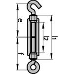 Wiedenmann Spannschloss Haken/Öse M6 ähnl. DIN 1480 verzinkt VE10St (171480höm06)