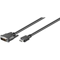 Wentronic Goobay HDMI™ / DVI-D Kabel, Schwarz, 3 m - 19pol. HDMI™-Stecker>DVI-D (18+1) Stecker (60581)