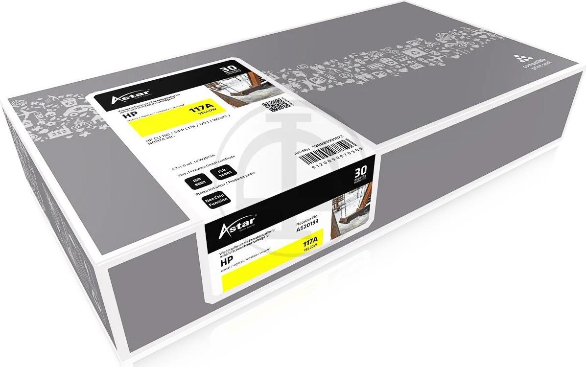 AS20193 ASTAR HP CLJ 150A CARTRIDGE YEL W2072A HP117A 700Seiten (AS20193)